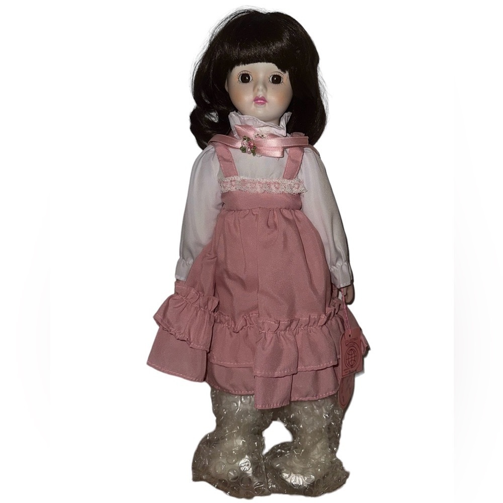 Vintage Brinn's 1986 Porcelain Doll 14" Collectible Edition Doll New In Box